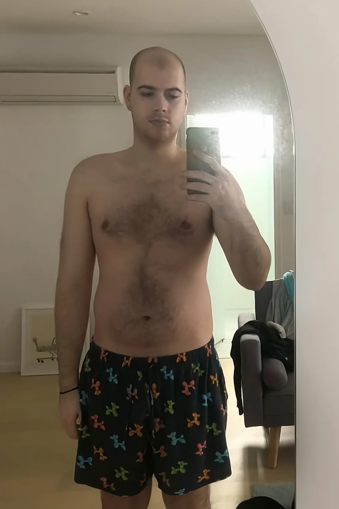 Jakub before coaching, mirror photo