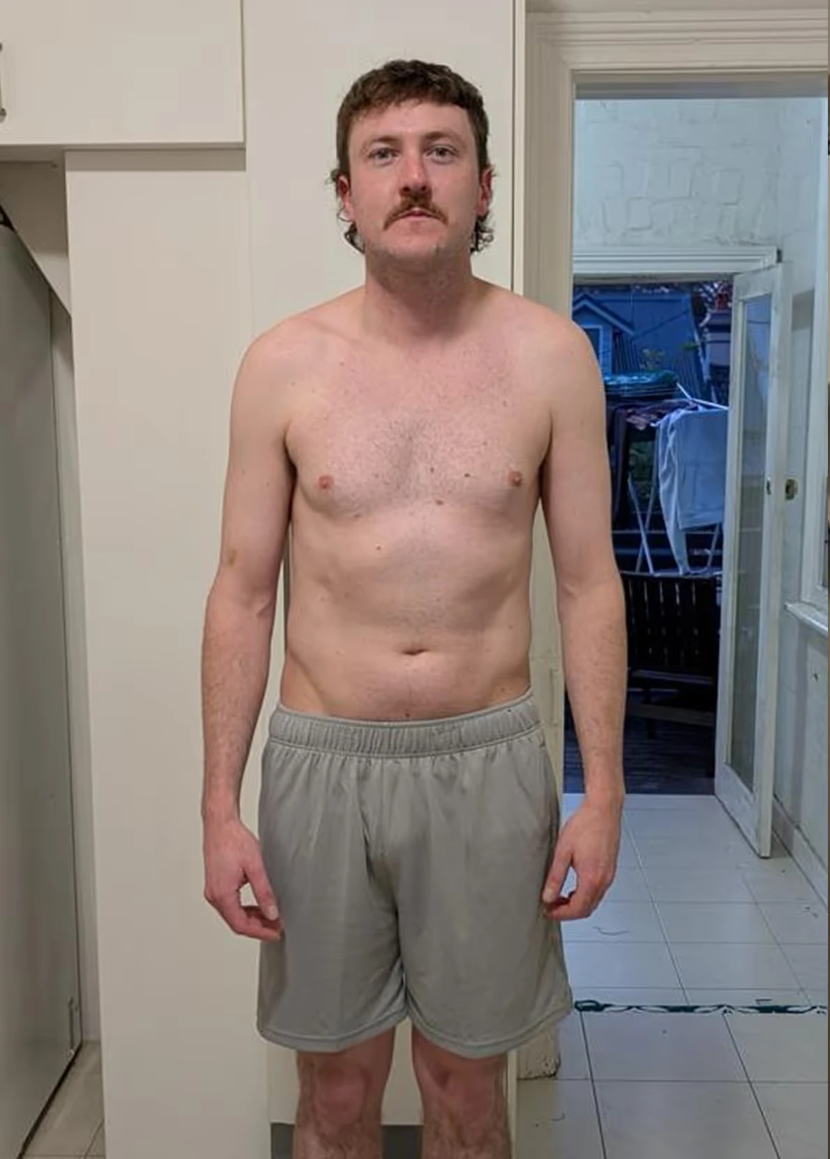Josh before coaching, front on in a kitchen